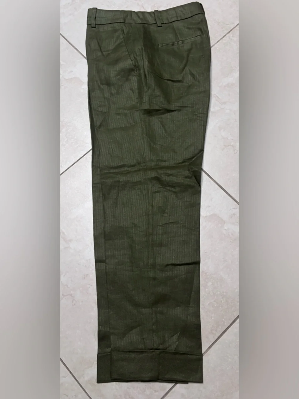 J. Crew Women’s Olive Linen Dress  Pants - Picture 4 of 5
